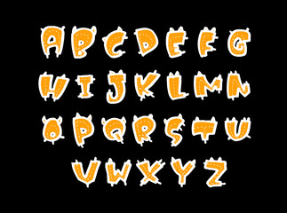 벡터 문자 / 손으로 쓴 글씨체