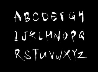 Obraz premium 벡터 문자 / 손으로 쓴 글씨체