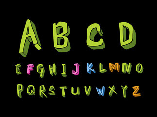 벡터 문자 / 손으로 쓴 글씨체