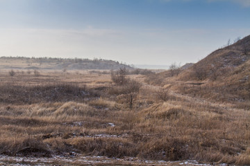 Taurian steppe  near the Sea of Azov