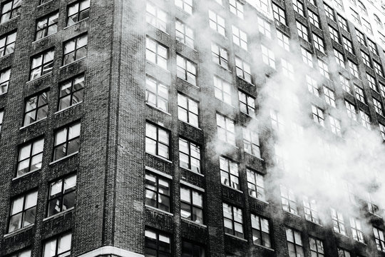 Building Facade And Smoke