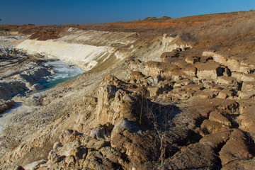 Winter clay quarry