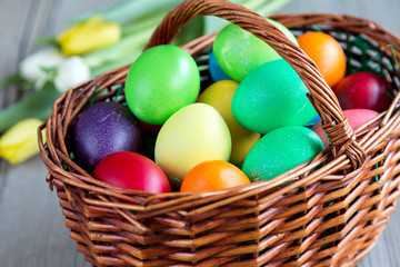 Obraz na płótnie Canvas Colorful easter eggs 