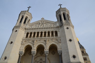 Fototapeta na wymiar Basilique Notre-Dame de Fourvière