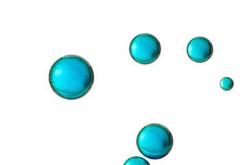 Group of blue bubbles