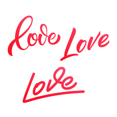 Valentines Day. Love lettering design. Love calligraphy set