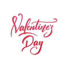 Naklejka na ściany i meble Valentines Day. Script lettering design. Happy Valentine's Day