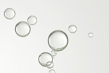 Bubbles over gradient surface