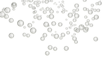 Falling fizz bubbles