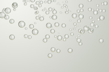 Bubbles over a gradient surface