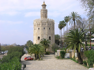 Fototapeta na wymiar Sevilla - Gold Tower - Spain