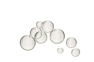 Air bubbles over white