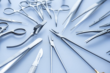Blue surgical tools