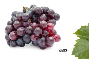Obraz premium Ripe grapes isolated on white background. Food concept.