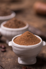 Carob flour still life