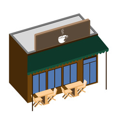 Isolated coffee shop