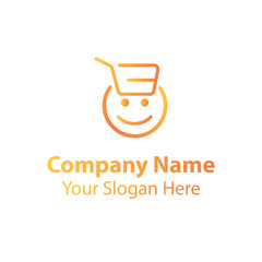 Happy shop logo design