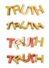 Word made of wooden letters isolated