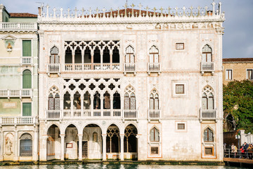Fototapeta na wymiar Venice, Italy - Facade of the Ca 'd'Oro palace