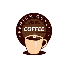 Coffee cup vector logo design template. Vector coffee shop labels.