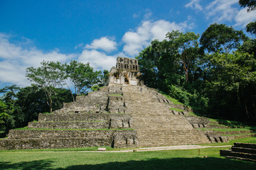 Mayan pyramide in Palenque Mexico