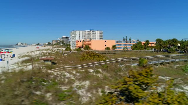 Aerial video reveal St Pete Beach Petersburg Florida 4k