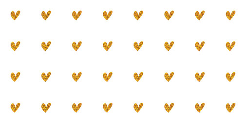 hand drawn doodle pattern with hearts . banner template