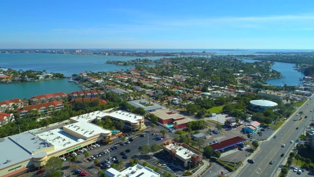 Aerial video scenic St Pete Beach FL 4k
