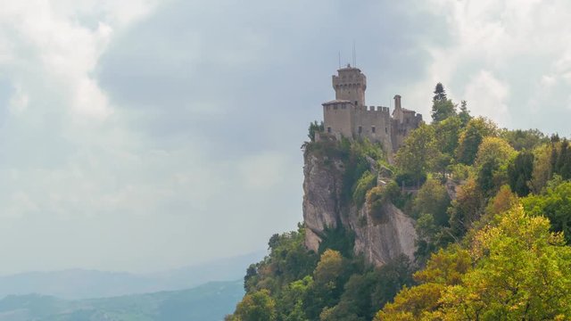 Aerial View of San Marino, Cesta Tower