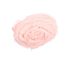Smeared frosting cream isolated