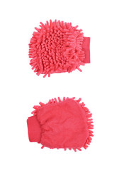 Car washing mitt glove isolated