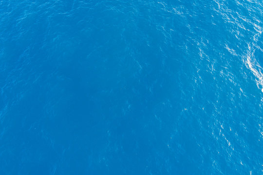 Aerial view of the turquoise water surface