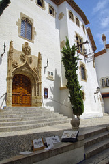 Fototapeta na wymiar Medieval street in Sitges old town, Spain