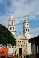 Fototapeta na wymiar Cathedral in Campeche Mexico