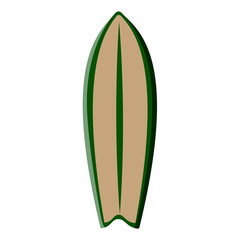 Isolated surfboard illustration
