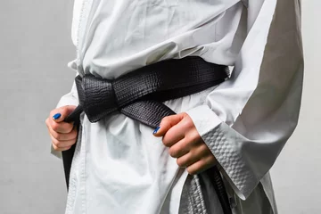 Crédence de cuisine en verre imprimé Arts martiaux Black Belt Karate Martial Art