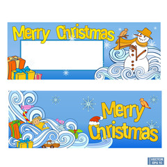 Invitation cards with a snowman