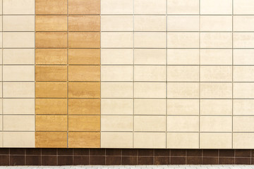 Modern beige metal tiles wall