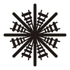 Isolated snowflake icon