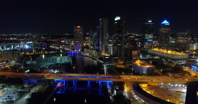 Drone Tampa at night 4k