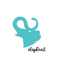 Simple modern elephant logo, elegant and stylish