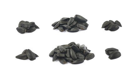 Pile of sunflowers seeds isolated