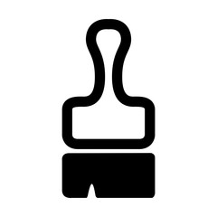 Isolated brush icon