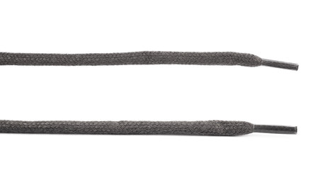 Fragment of a shoelace isolated