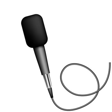 Microphone isolated on a white background.
