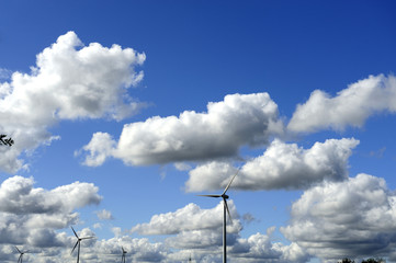 ecology, energy, power plant, wind, natural, renewable, energies, environment, nature, clouds, sky, weather, 