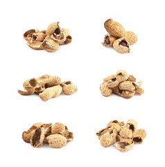 Pile of peanuts isolated