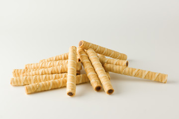 Crispy flour sticks with sweet stuffed