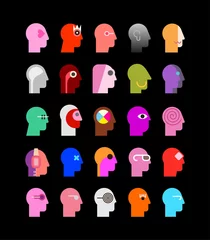 Printed roller blinds Human Heads