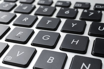 black keyboard close-up